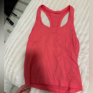 Lululemon coral/salmon pink tank top